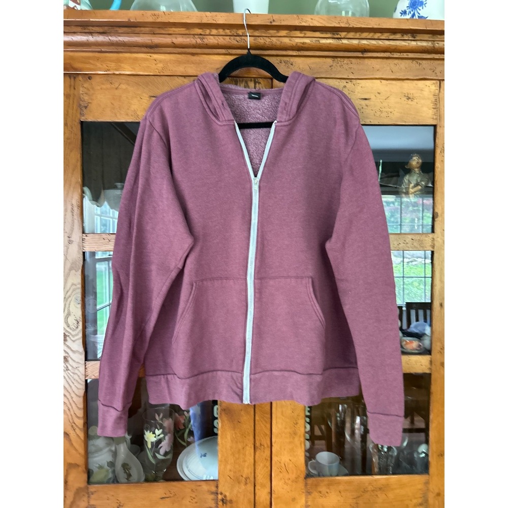PixieLane Pixie Lane Hoodie Full zip sweatshirt XL Mauve Pink EUC